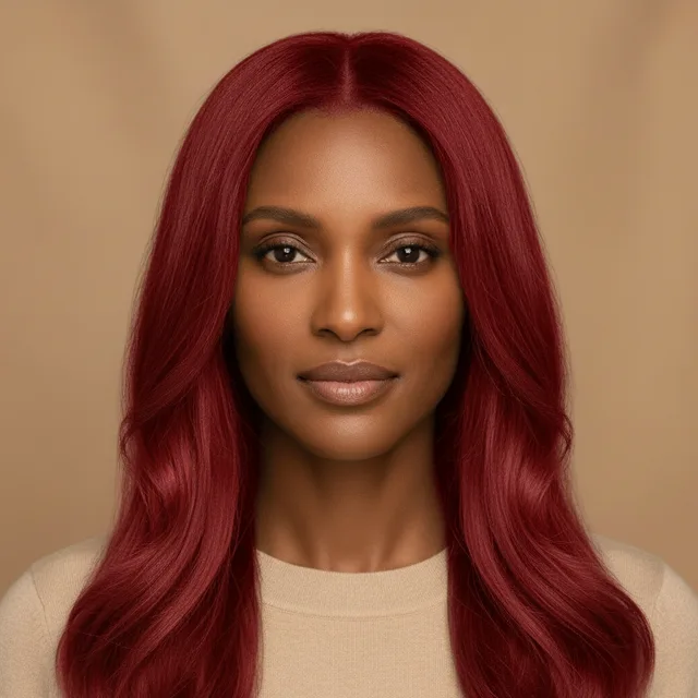 Cherry Red на модели: глубокая кожа
