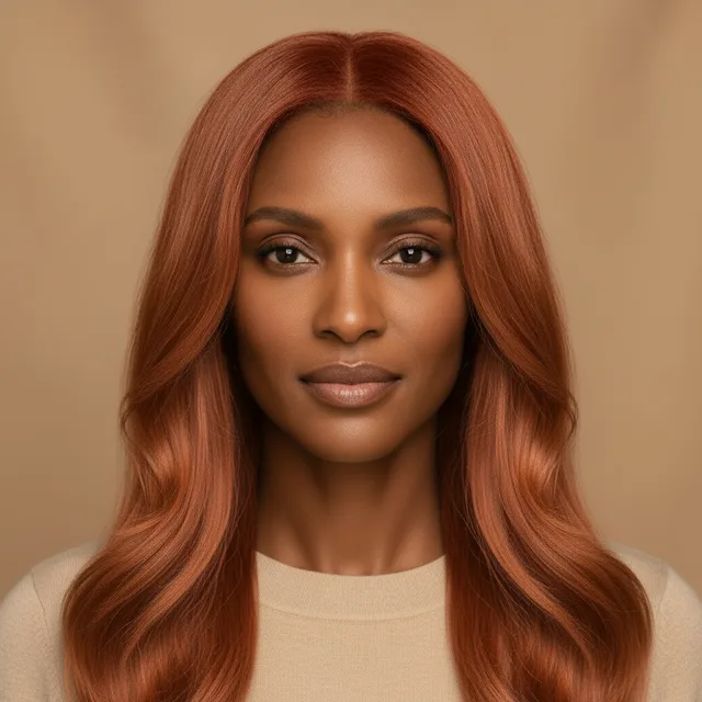 Copper Glow на модели: глубокая кожа