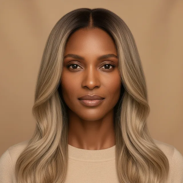 High-Contrast Roots на модели: глубокая кожа