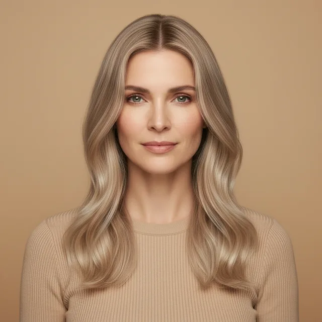 Champagne Blonde на модели: светлая кожа