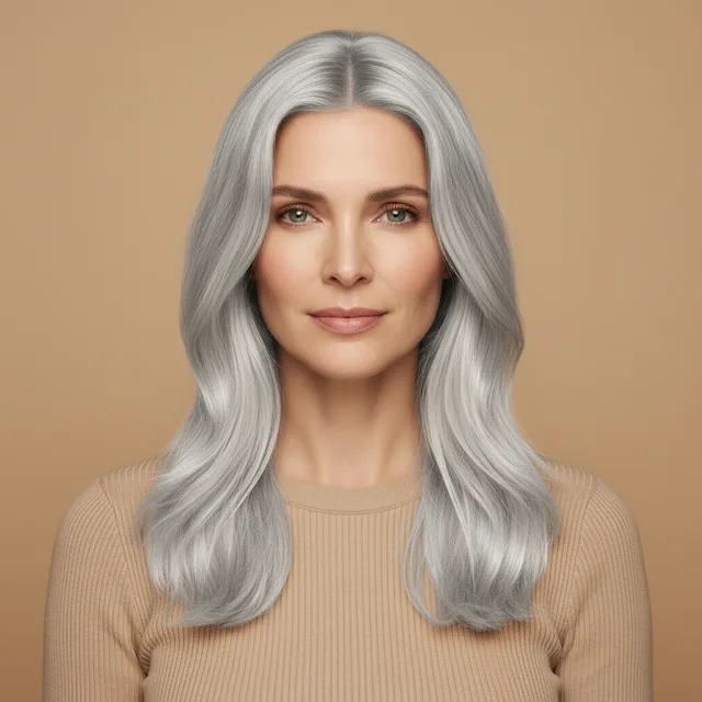 Metallic Platinum на модели: светлая кожа